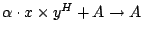 $\alpha \cdot x \times y^{H} + A \to A $