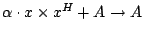 $\alpha \cdot x \times x^{H} + A \to A$