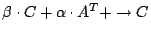 $\beta \cdot C+ \alpha \cdot A^T + \to C $