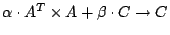 $\alpha \cdot A^T\times A + \beta \cdot C \to C$