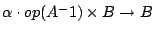 $\alpha \cdot op(A^-1)\times B \to B $